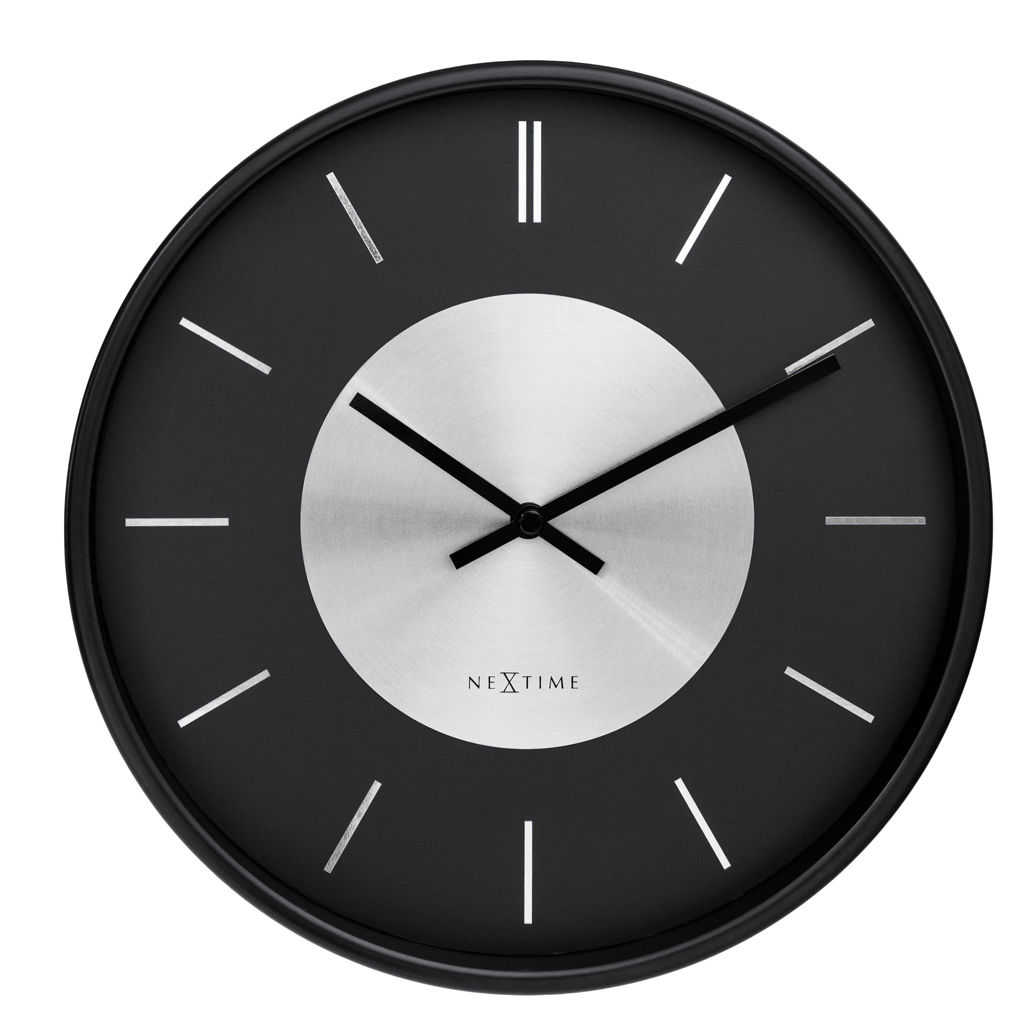 NeXtime Retro II wall clock with a 25cm metal frame and silent movement, featuring a vintage-inspired design.